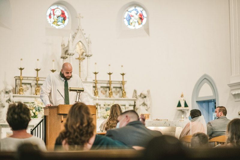 A gorgeous Catonsville wedding ceremony at St. Mark Church by Britney Clause Photography