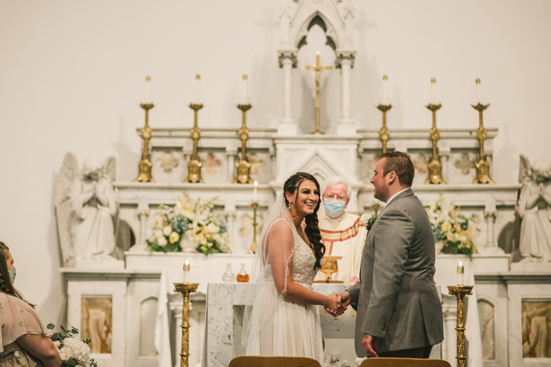 A gorgeous Catonsville wedding ceremony at St. Mark Church by Britney Clause Photography