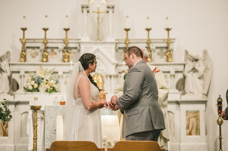 A gorgeous Catonsville wedding ceremony at St. Mark Church by Britney Clause Photography