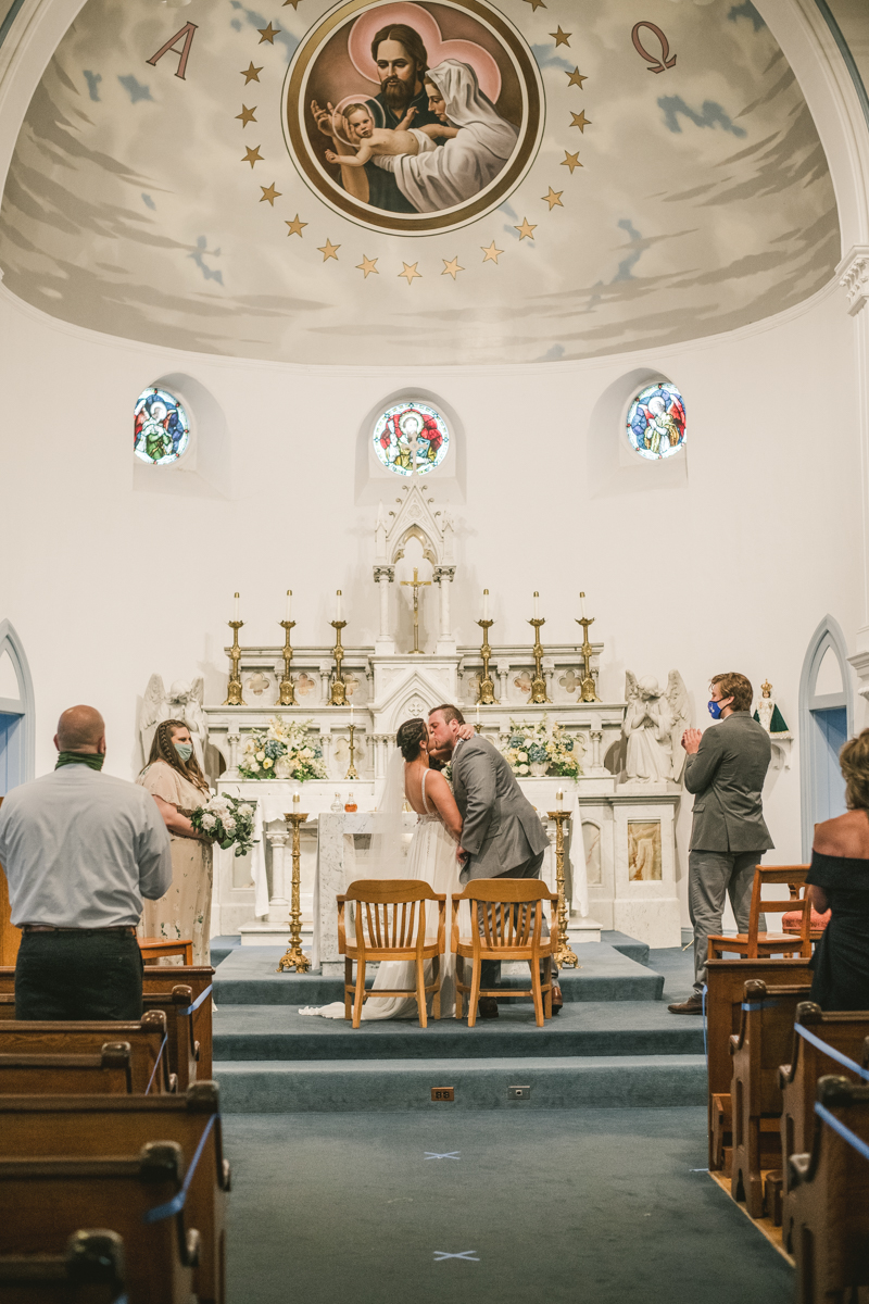 A gorgeous Catonsville wedding ceremony at St. Mark Church by Britney Clause Photography