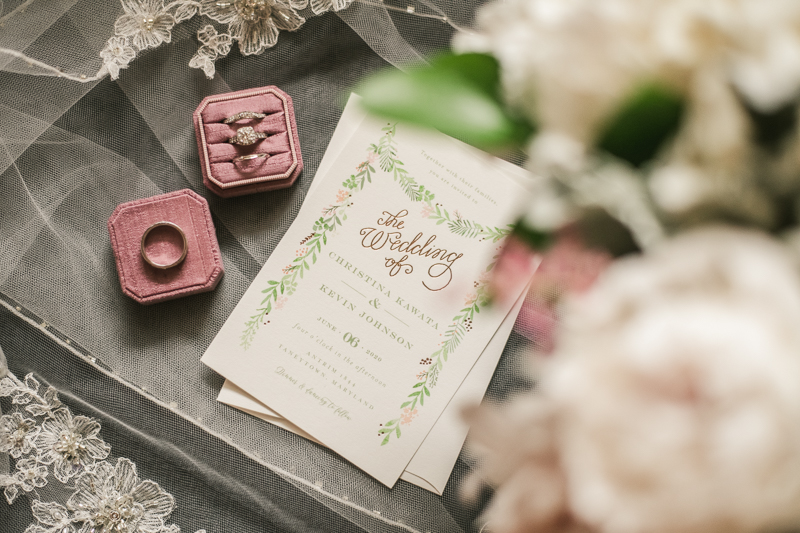 A bride getting ready for her wedding in Taneytown, Maryland by Britney Clause Photography