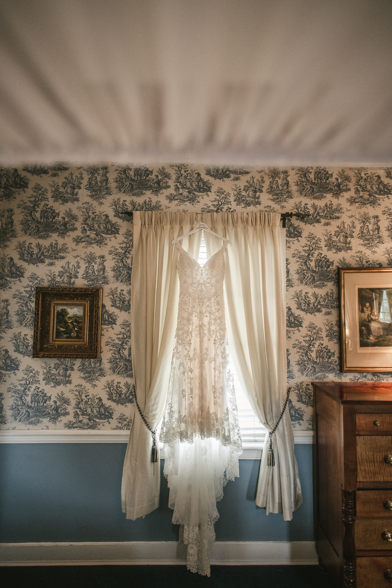 A bride getting ready for her wedding in Taneytown, Maryland by Britney Clause Photography