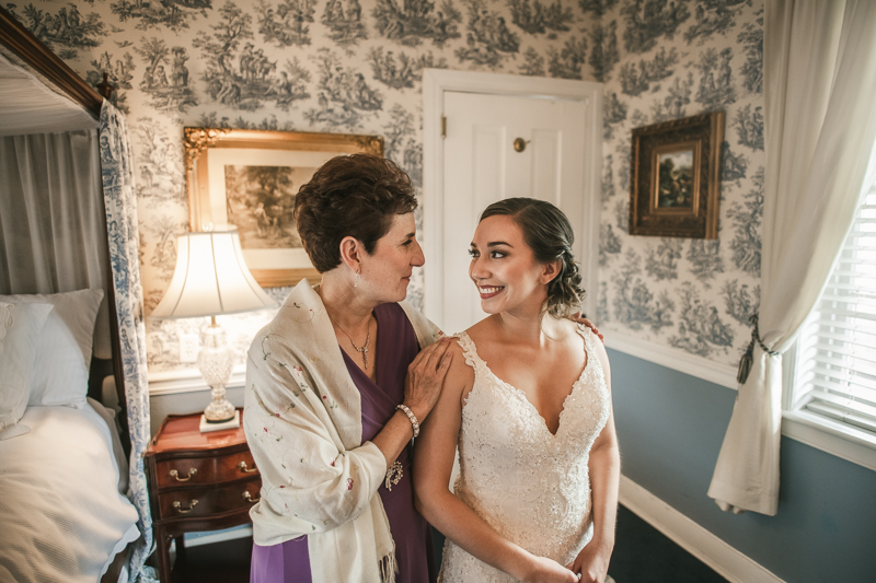 A bride getting ready for her wedding in Taneytown, Maryland by Britney Clause Photography