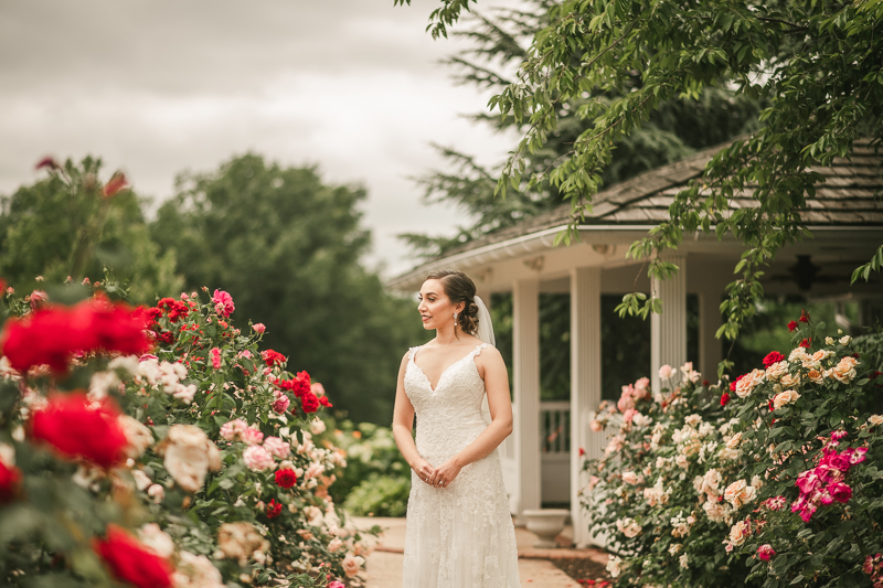 Gorgeous wedding portraits of the bride and groom at Antrim 1844 in Taneytown, Maryland by Britney Clause Photography