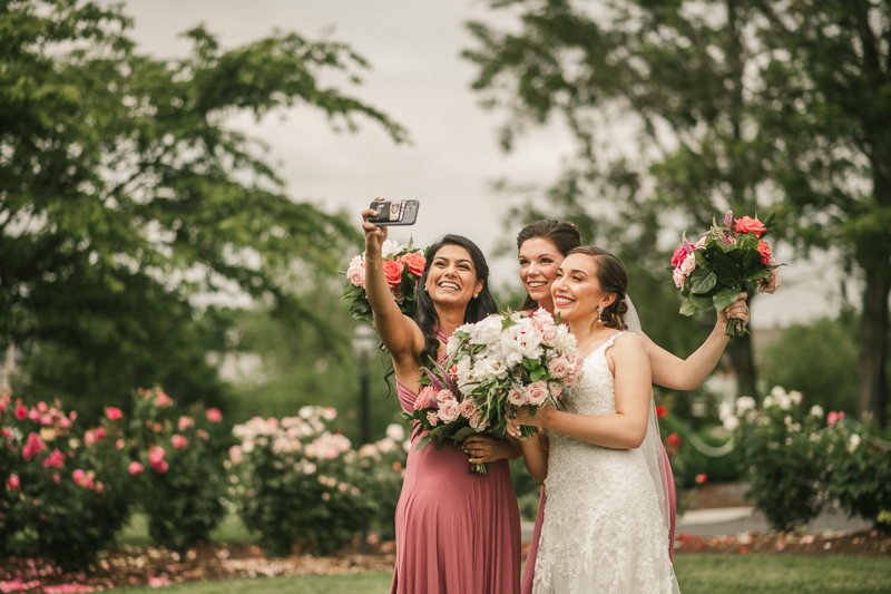Fun and stylish bridal party photos at Antrim 1844 in Taneytown, Maryland by Britney Clause Photography
