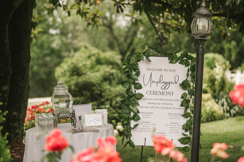 A gorgeous wedding ceremony at Antrim 1844 in Taneytown, Maryland by Britney Clause Photography