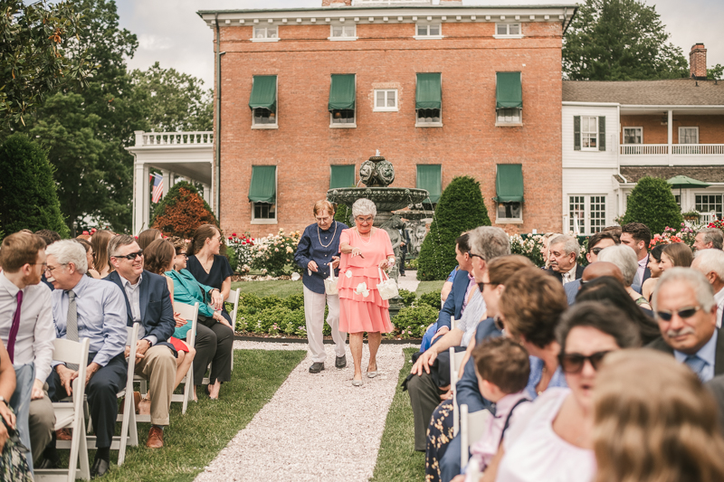 A gorgeous wedding ceremony at Antrim 1844 in Taneytown, Maryland by Britney Clause Photography