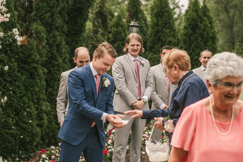 A gorgeous wedding ceremony at Antrim 1844 in Taneytown, Maryland by Britney Clause Photography