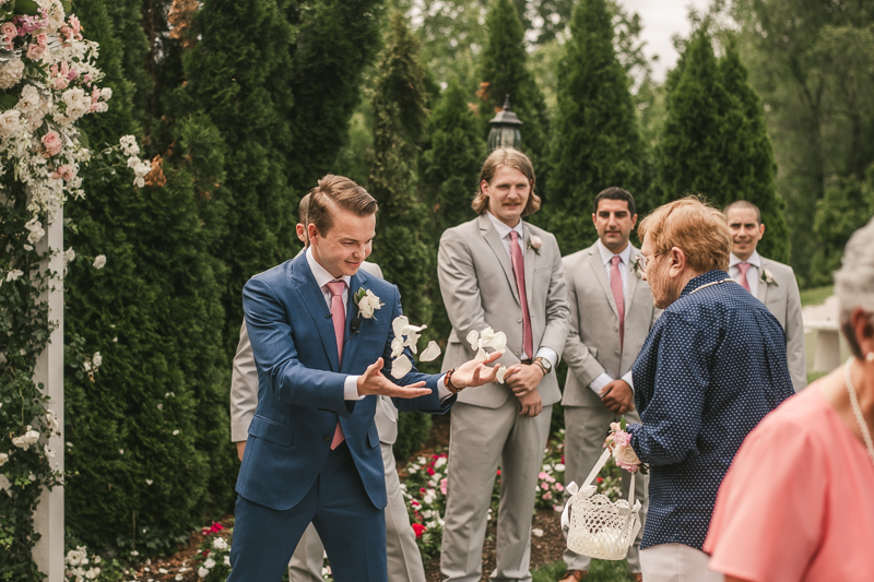 A gorgeous wedding ceremony at Antrim 1844 in Taneytown, Maryland by Britney Clause Photography