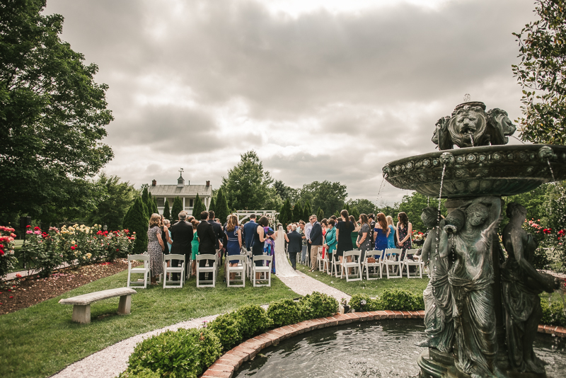 A gorgeous wedding ceremony at Antrim 1844 in Taneytown, Maryland by Britney Clause Photography