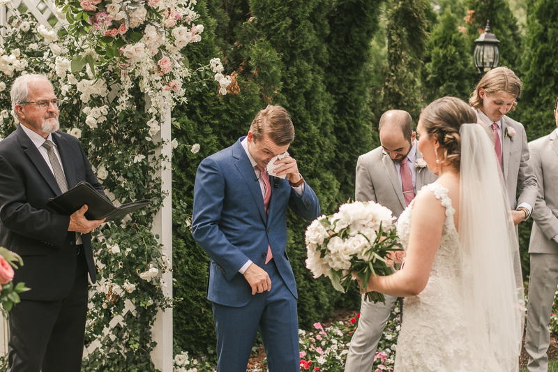 A gorgeous wedding ceremony at Antrim 1844 in Taneytown, Maryland by Britney Clause Photography