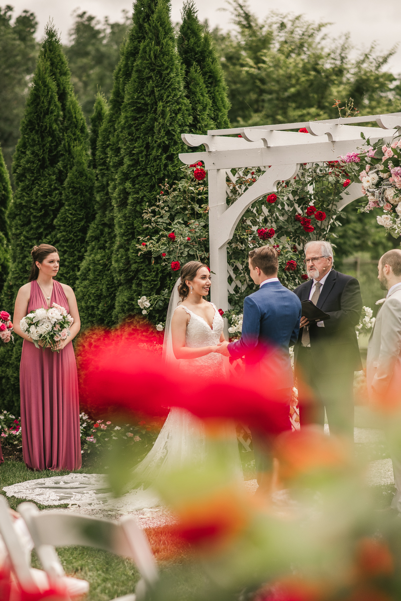 A gorgeous wedding ceremony at Antrim 1844 in Taneytown, Maryland by Britney Clause Photography