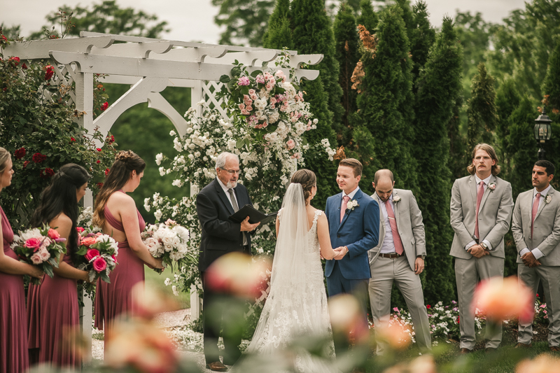 A gorgeous wedding ceremony at Antrim 1844 in Taneytown, Maryland by Britney Clause Photography