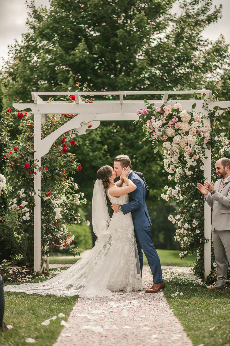 A gorgeous wedding ceremony at Antrim 1844 in Taneytown, Maryland by Britney Clause Photography