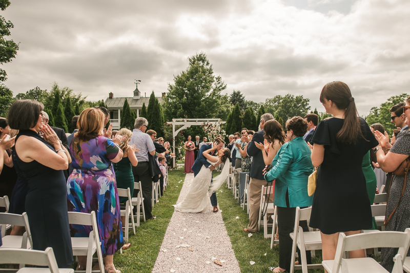 A gorgeous wedding ceremony at Antrim 1844 in Taneytown, Maryland by Britney Clause Photography