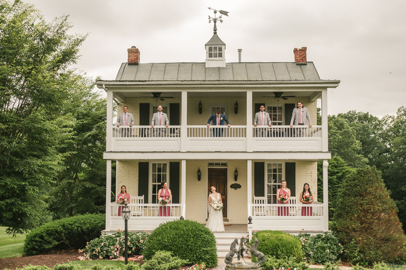 Fun and stylish bridal party photos at Antrim 1844 in Taneytown, Maryland by Britney Clause Photography