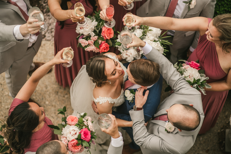 Fun and stylish bridal party photos at Antrim 1844 in Taneytown, Maryland by Britney Clause Photography