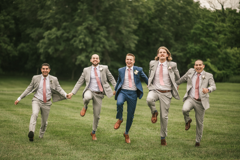 Fun and stylish bridal party photos at Antrim 1844 in Taneytown, Maryland by Britney Clause Photography