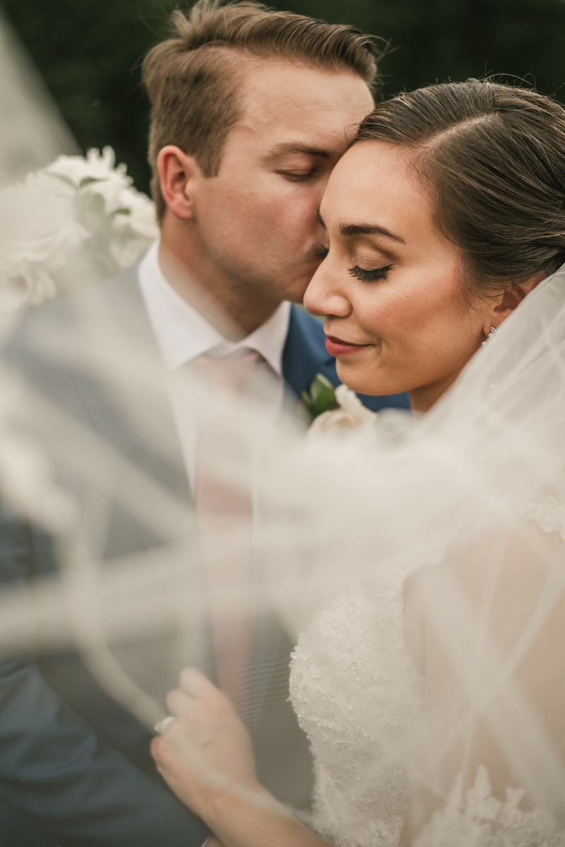 Gorgeous wedding portraits of the bride and groom at Antrim 1844 in Taneytown, Maryland by Britney Clause Photography