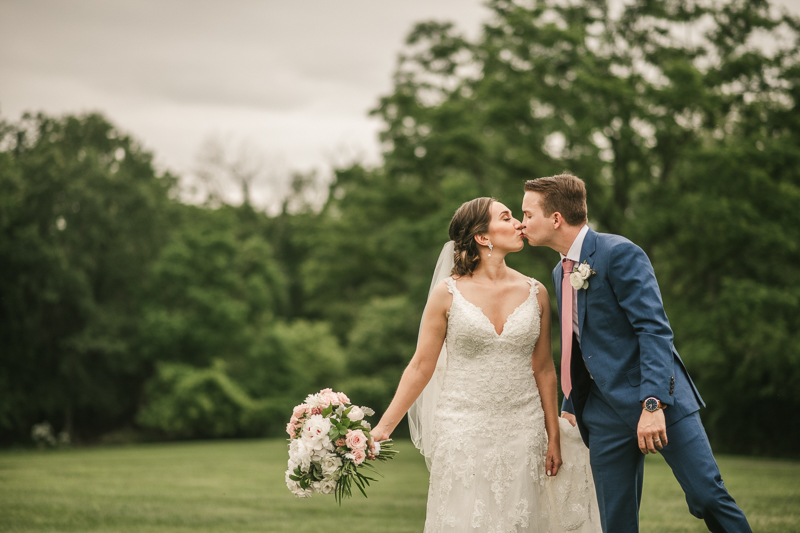 Gorgeous wedding portraits of the bride and groom at Antrim 1844 in Taneytown, Maryland by Britney Clause Photography