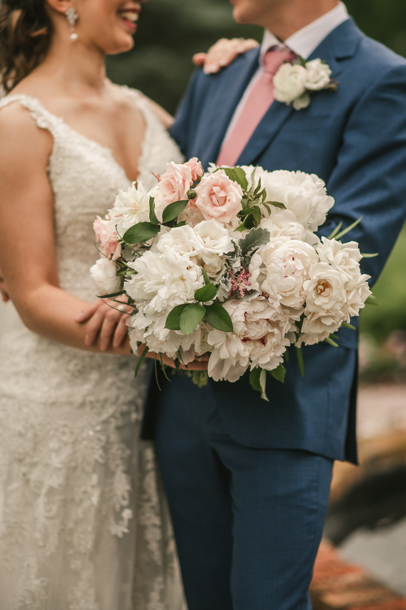 Stunning wedding day florals by Victoria Clausen Floral Events at Antrim 1844 in Taneytown, Maryland by Britney Clause Photography