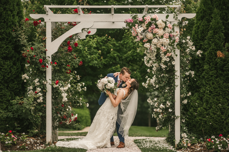 Gorgeous wedding portraits of the bride and groom at Antrim 1844 in Taneytown, Maryland by Britney Clause Photography