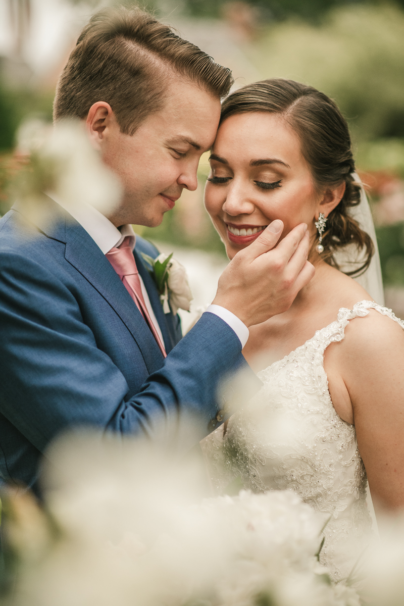 Gorgeous wedding portraits of the bride and groom at Antrim 1844 in Taneytown, Maryland by Britney Clause Photography