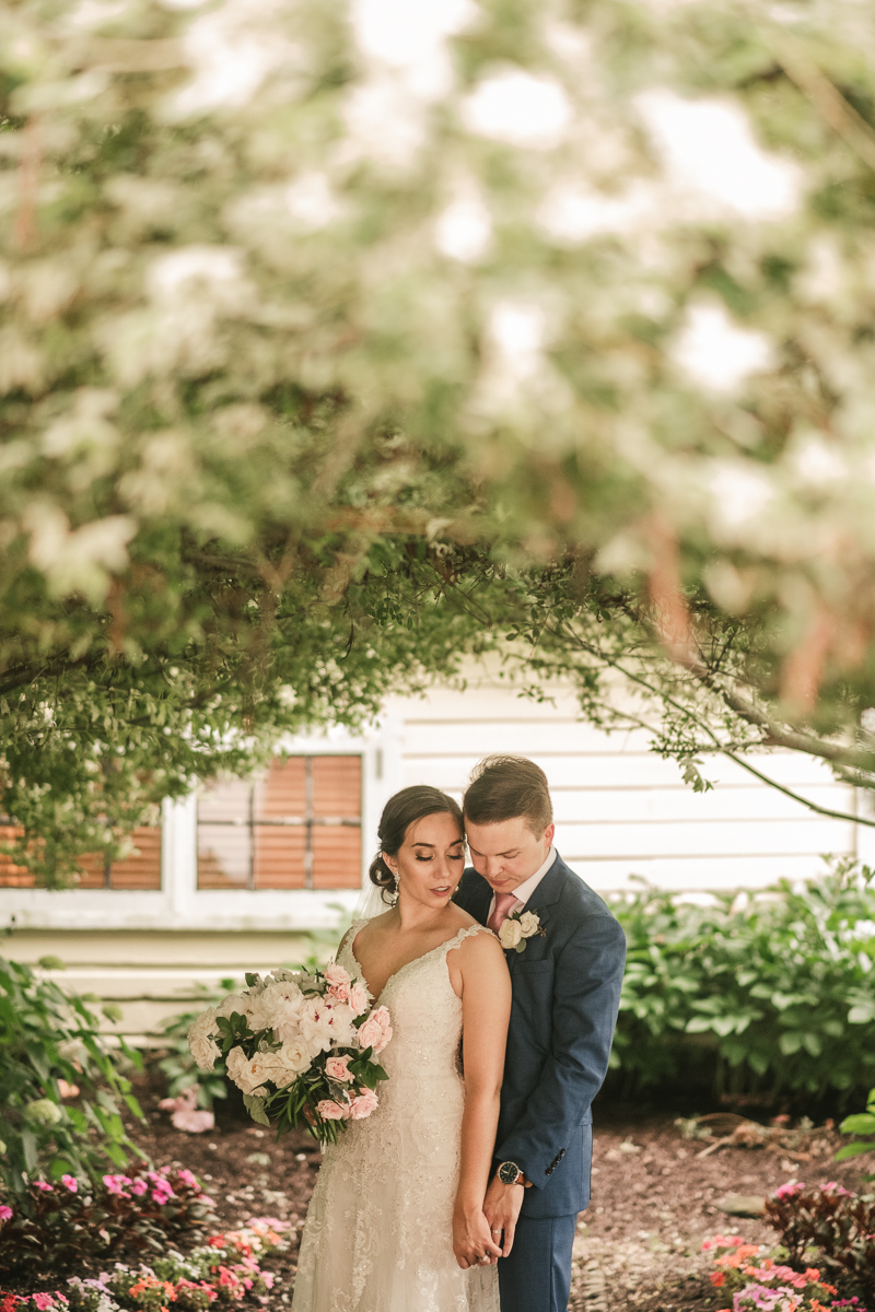 Gorgeous wedding portraits of the bride and groom at Antrim 1844 in Taneytown, Maryland by Britney Clause Photography