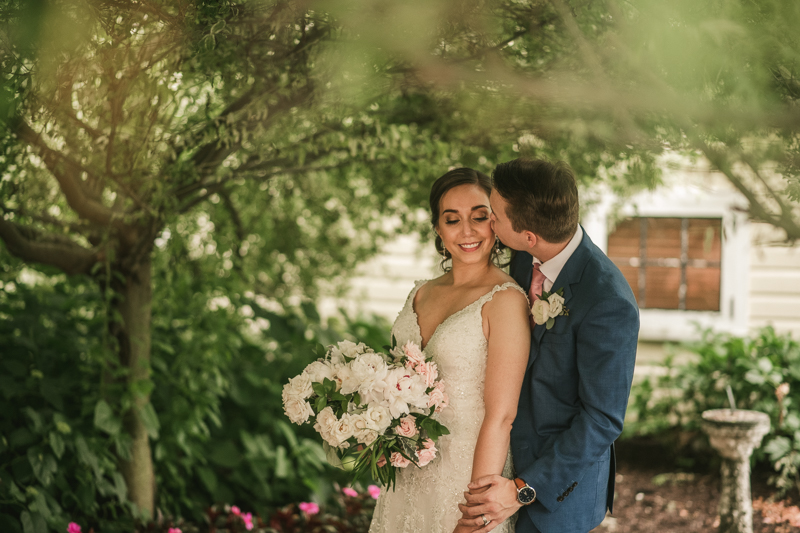 Gorgeous wedding portraits of the bride and groom at Antrim 1844 in Taneytown, Maryland by Britney Clause Photography