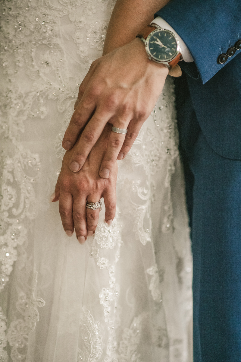 Gorgeous wedding portraits of the bride and groom at Antrim 1844 in Taneytown, Maryland by Britney Clause Photography