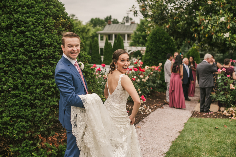 Gorgeous wedding portraits of the bride and groom at Antrim 1844 in Taneytown, Maryland by Britney Clause Photography