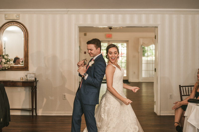 A fun and classic wedding reception at Antrim 1844 in Taneytown, Maryland by Britney Clause Photography