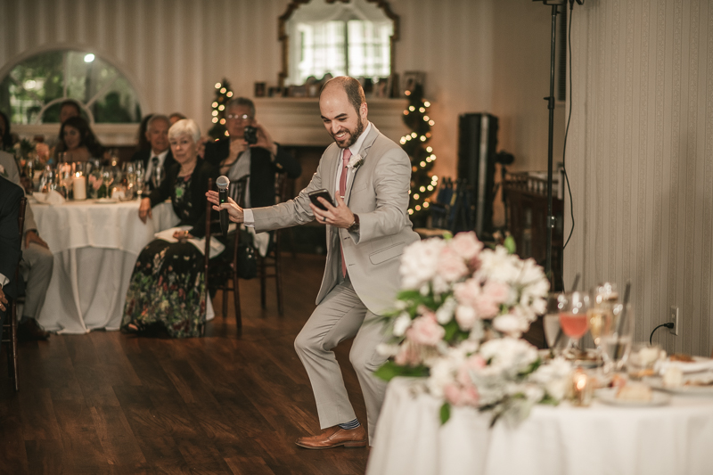 A fun and classic wedding reception at Antrim 1844 in Taneytown, Maryland by Britney Clause Photography