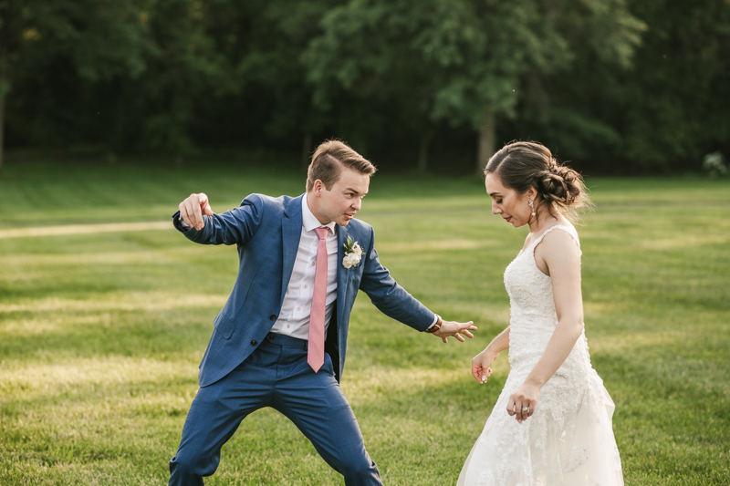 Gorgeous wedding portraits of the bride and groom at Antrim 1844 in Taneytown, Maryland by Britney Clause Photography