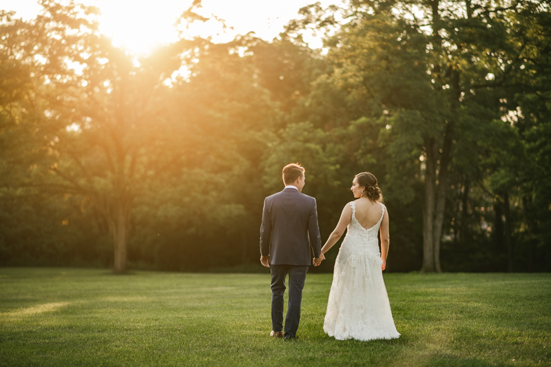 Gorgeous wedding portraits of the bride and groom at Antrim 1844 in Taneytown, Maryland by Britney Clause Photography