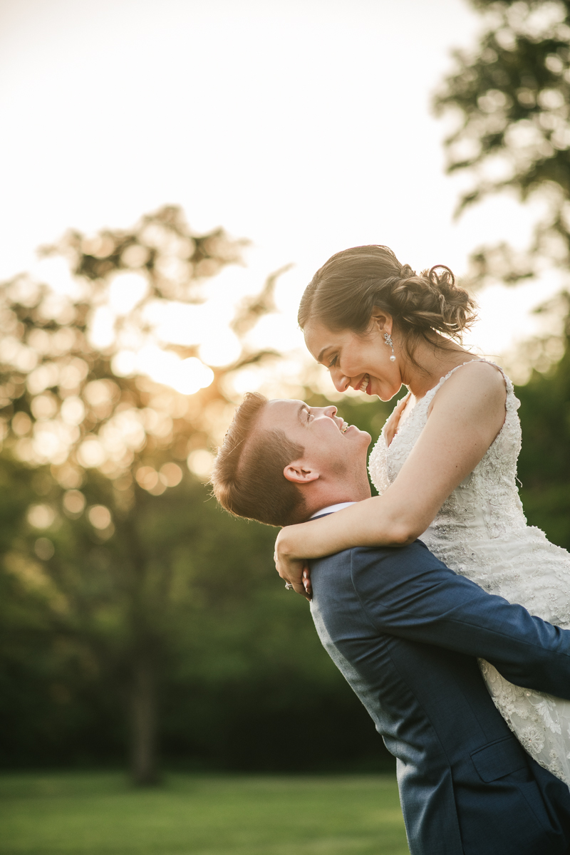 Gorgeous wedding portraits of the bride and groom at Antrim 1844 in Taneytown, Maryland by Britney Clause Photography