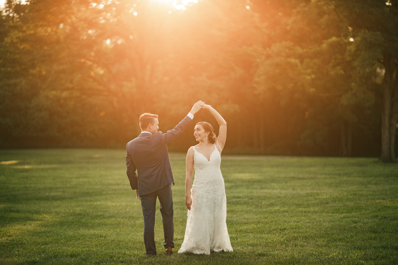 Gorgeous wedding portraits of the bride and groom at Antrim 1844 in Taneytown, Maryland by Britney Clause Photography