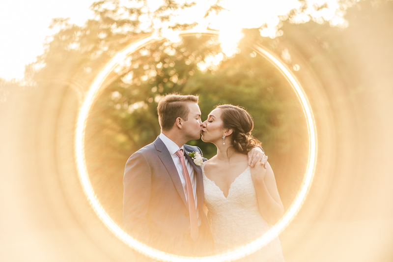 Gorgeous wedding portraits of the bride and groom at Antrim 1844 in Taneytown, Maryland by Britney Clause Photography