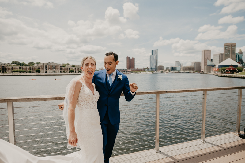 Stunning bride and groom wedding portraits at The Winslow in Baltimore, Maryland by Britney Clause Photography