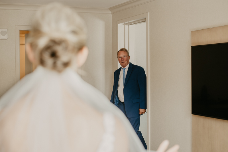 A bride getting ready for her wedding in Baltimore, Maryland by Britney Clause Photography