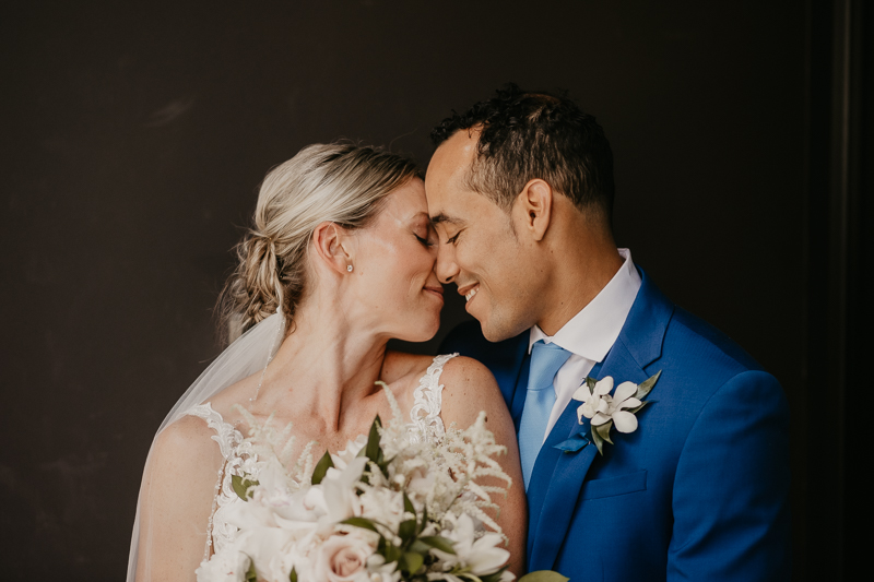 Stunning bride and groom wedding portraits at The Winslow in Baltimore, Maryland by Britney Clause Photography