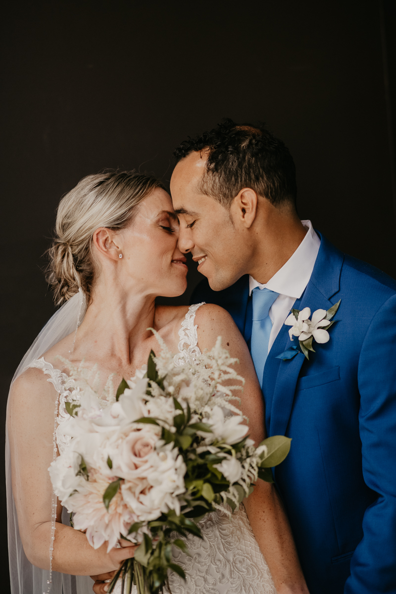 Stunning bride and groom wedding portraits at The Winslow in Baltimore, Maryland by Britney Clause Photography