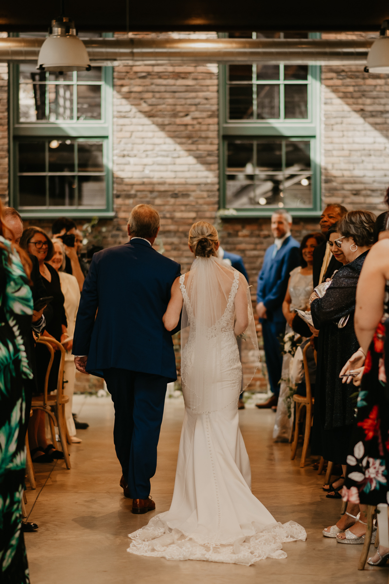 A beautiful wedding ceremony at The Winslow in Baltimore, Maryland by Britney Clause Photography