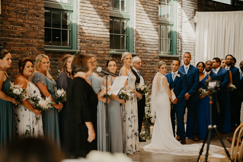 A beautiful wedding ceremony at The Winslow in Baltimore, Maryland by Britney Clause Photography