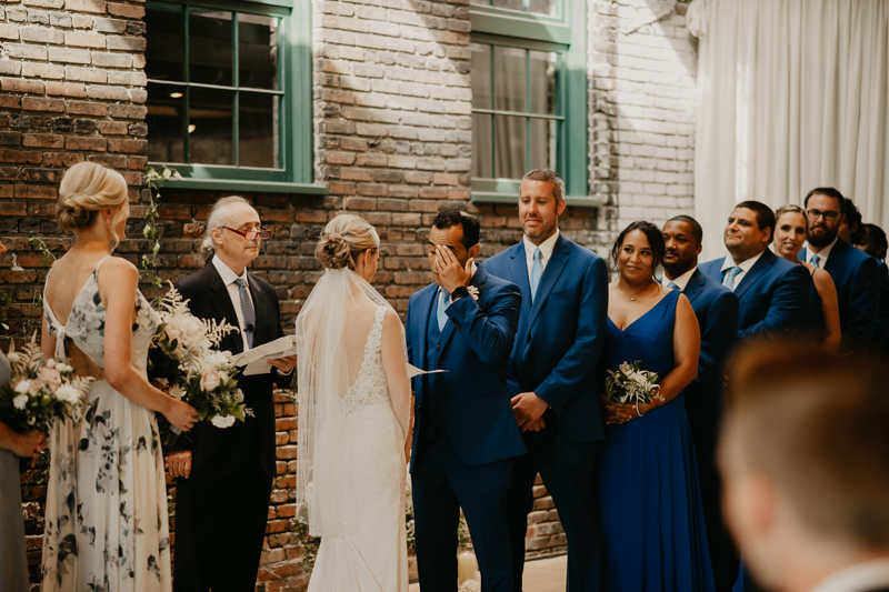 A beautiful wedding ceremony at The Winslow in Baltimore, Maryland by Britney Clause Photography