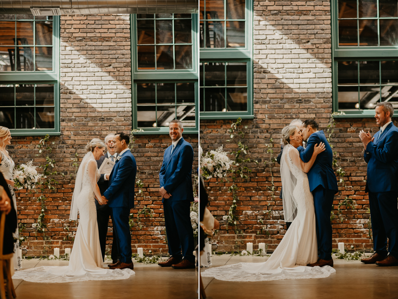 A beautiful wedding ceremony at The Winslow in Baltimore, Maryland by Britney Clause Photography