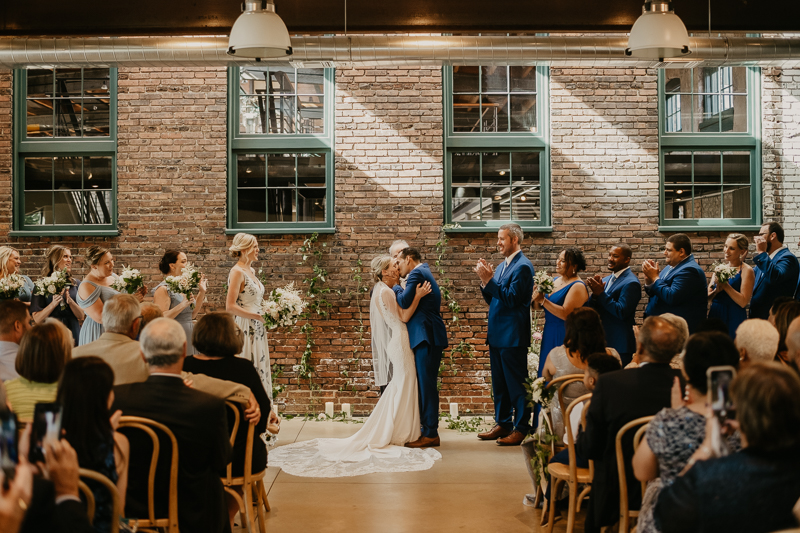 A beautiful wedding ceremony at The Winslow in Baltimore, Maryland by Britney Clause Photography