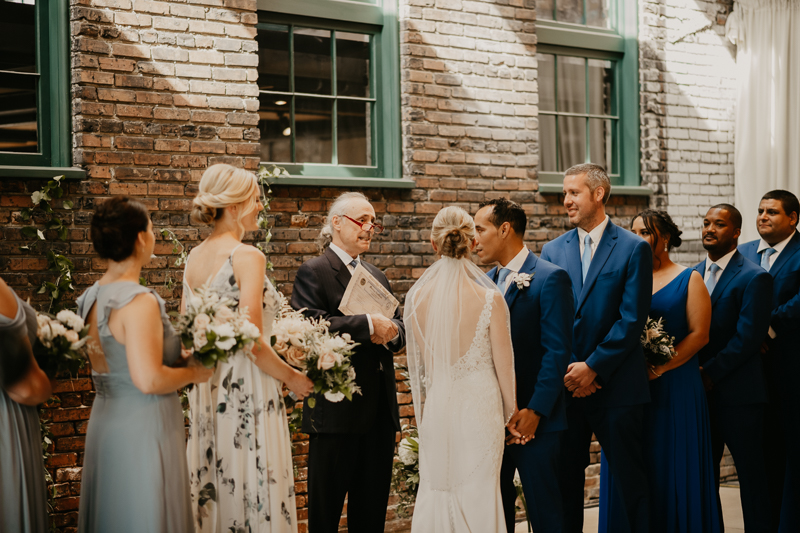 A beautiful wedding ceremony at The Winslow in Baltimore, Maryland by Britney Clause Photography