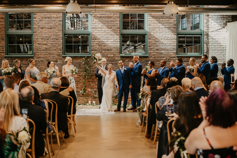 A beautiful wedding ceremony at The Winslow in Baltimore, Maryland by Britney Clause Photography