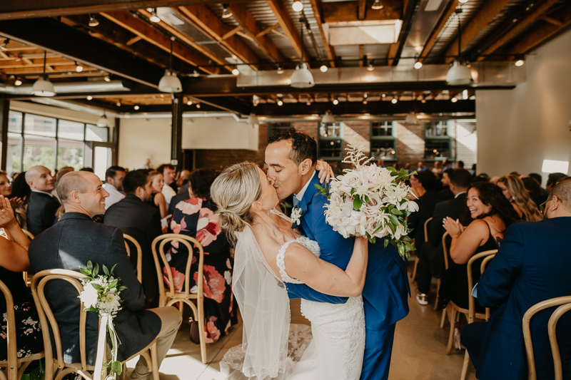 A beautiful wedding ceremony at The Winslow in Baltimore, Maryland by Britney Clause Photography